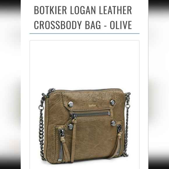 BOTKIER LOGAN LEATHER CROSSBODY BAG - OLIVE - Picture 1 of 12